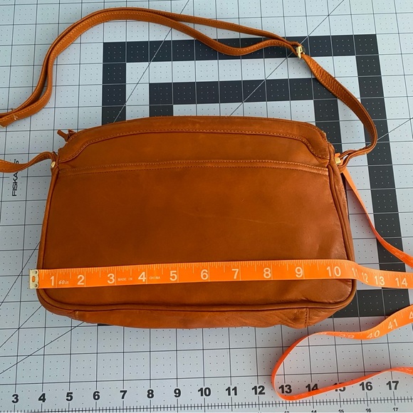 Giambattista Confezioni Brown Leather Crossbody Handbag  Leather Lining Italy - Picture 11 of 14